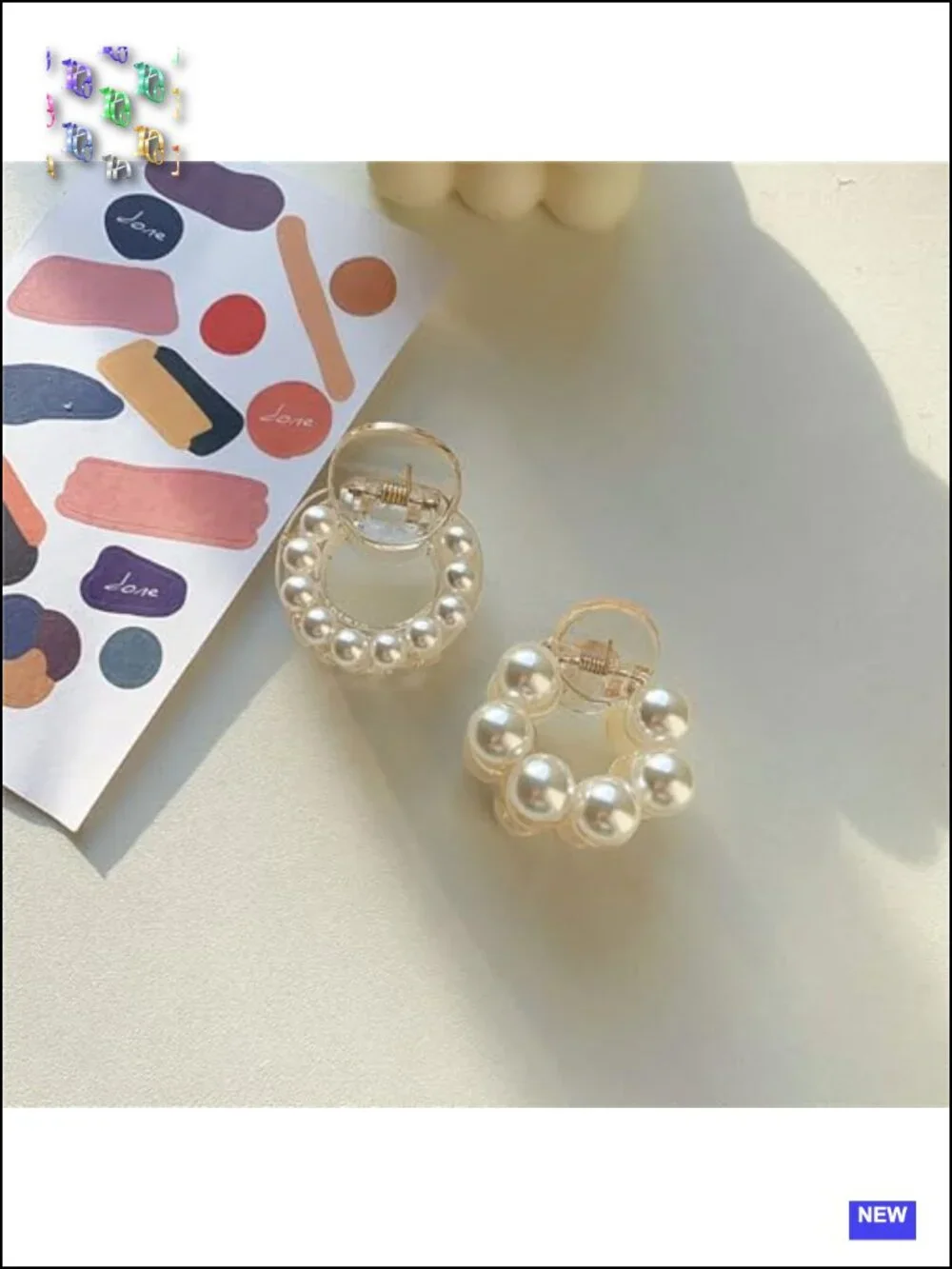 3 Pearl Hair Claw Clips Non-Slip Strong Hold Hair Accessories